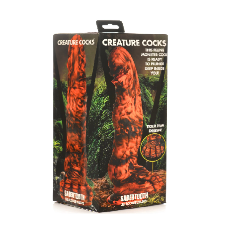 Creature Cocks Sabretooth (Orange and Black Camo) Silicone 11.3 Inch Dildo – Fantasy-Inspired Silicone Dildo > Dildos > Fantasy - Tophatter Daily Deals