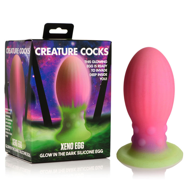 Creature Cocks Xeno Egg (Glow in Dark) – Ribbed Alien Egg Vibrator 4.5 inch > Dildos > Fantasy - Tophatter Daily Deals