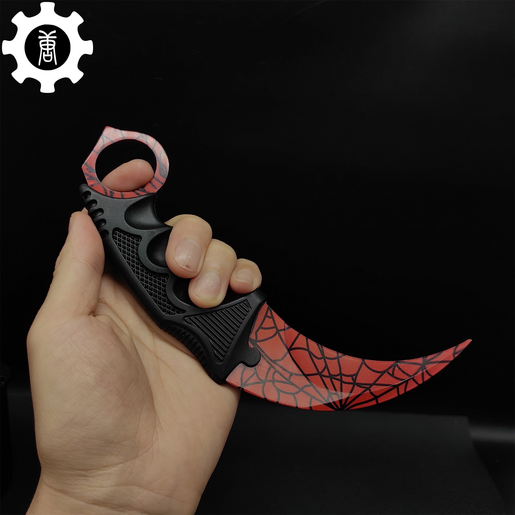 Crimson Web Skin Karambit & Balisong Trainer Weapon Case Blunt Blade Props - Tophatter Daily Deals
