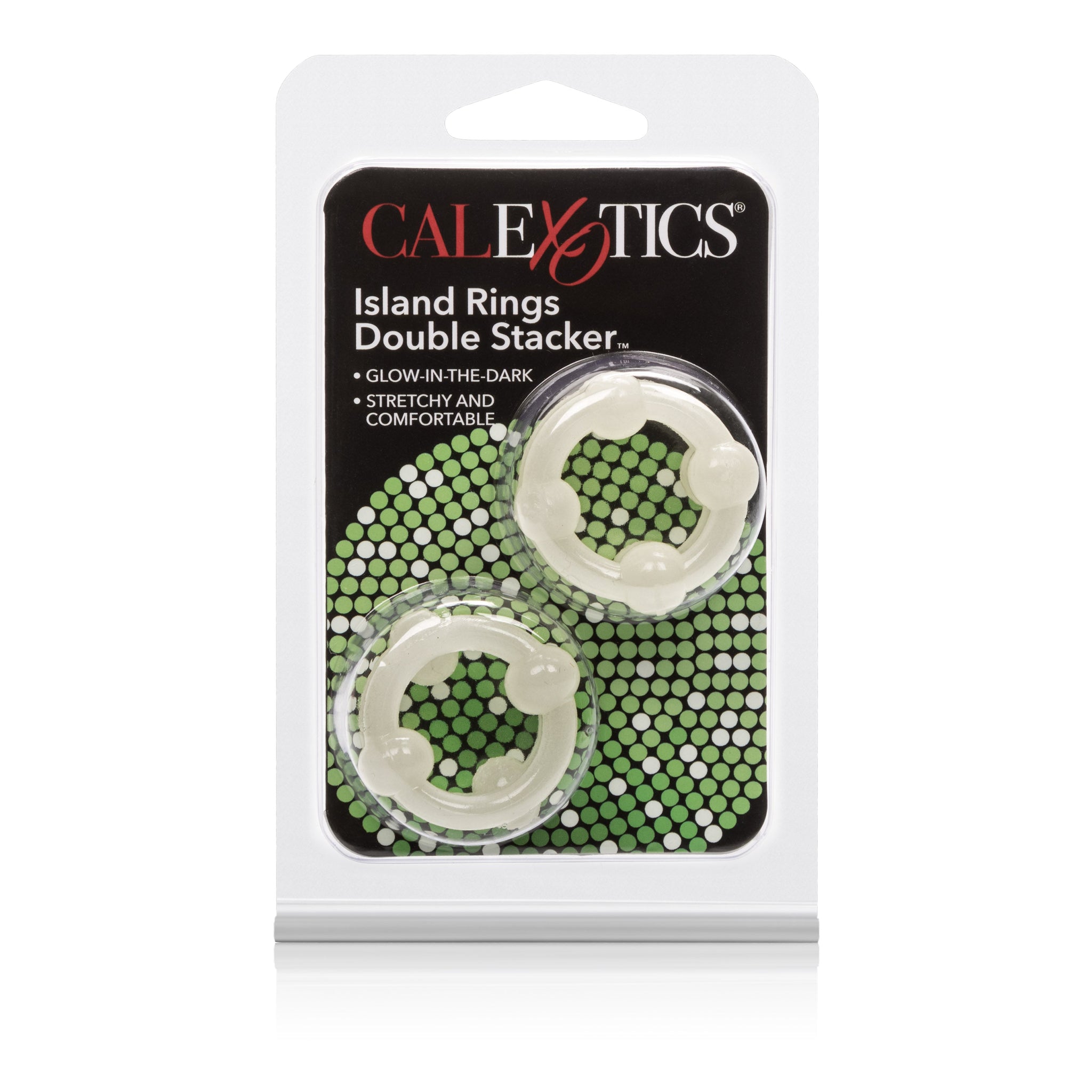 Island Rings Double Stacker Glow In The Dark Stretchy Cock Rings 0.75 Inch 2 Cm Duo > Cock Ring > Sets - Tophatter Daily Deals