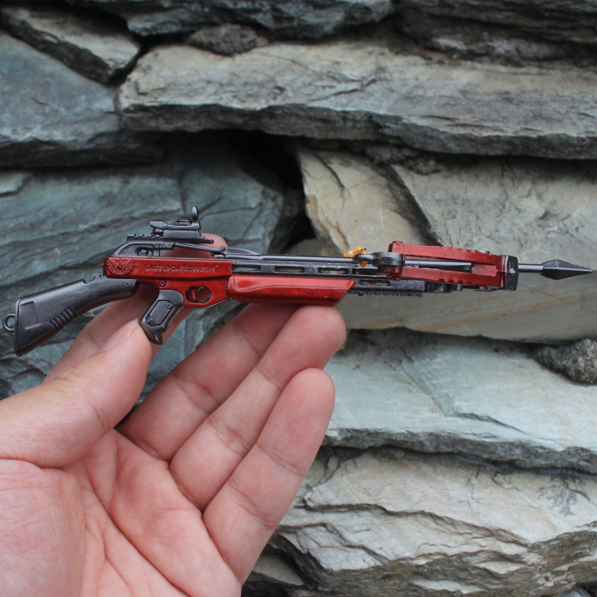 Metal Crossbow Miniature No Attack Power Bow Keychain Pendant 14CM/5.5