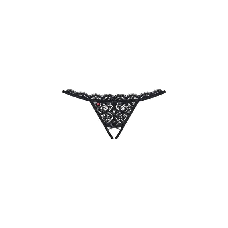 Crotchless Lace Thong Black > Clothes > Panties - Tophatter Daily Deals