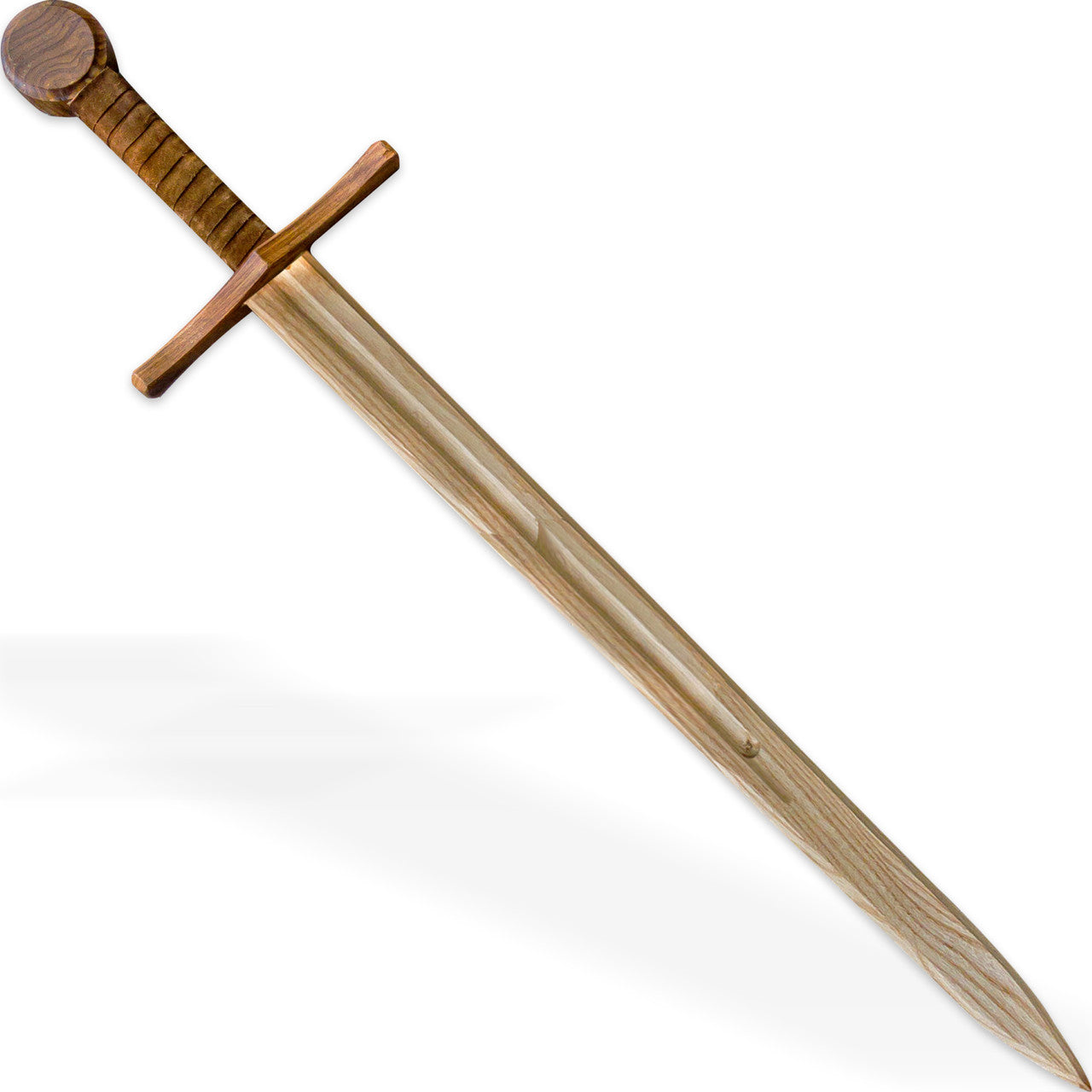 Crusader Valor Beech Wood Sword with Leather Grip Swords - Tophatter Daily Deals