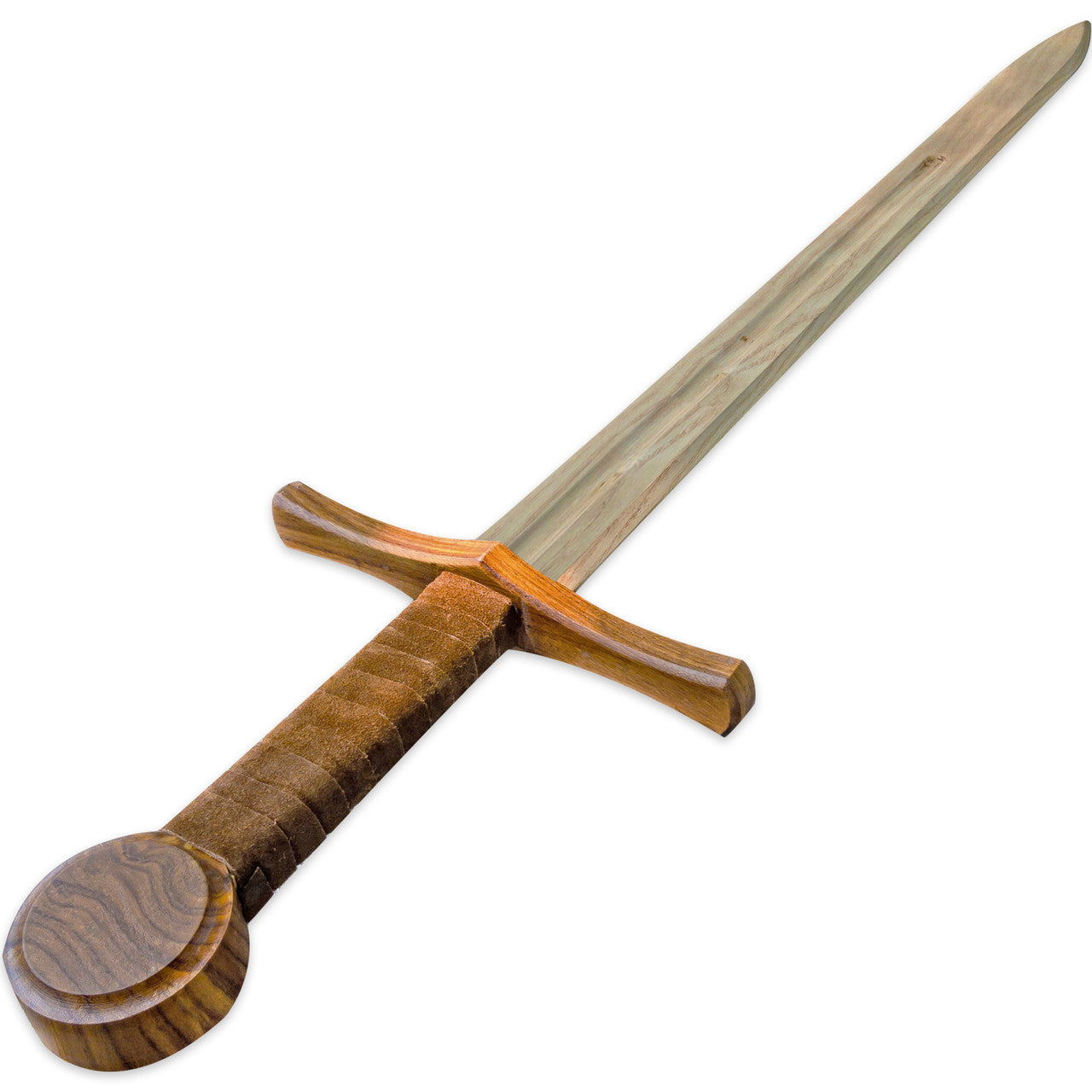 Crusader Valor Beech Wood Sword with Leather Grip Swords - Tophatter Daily Deals