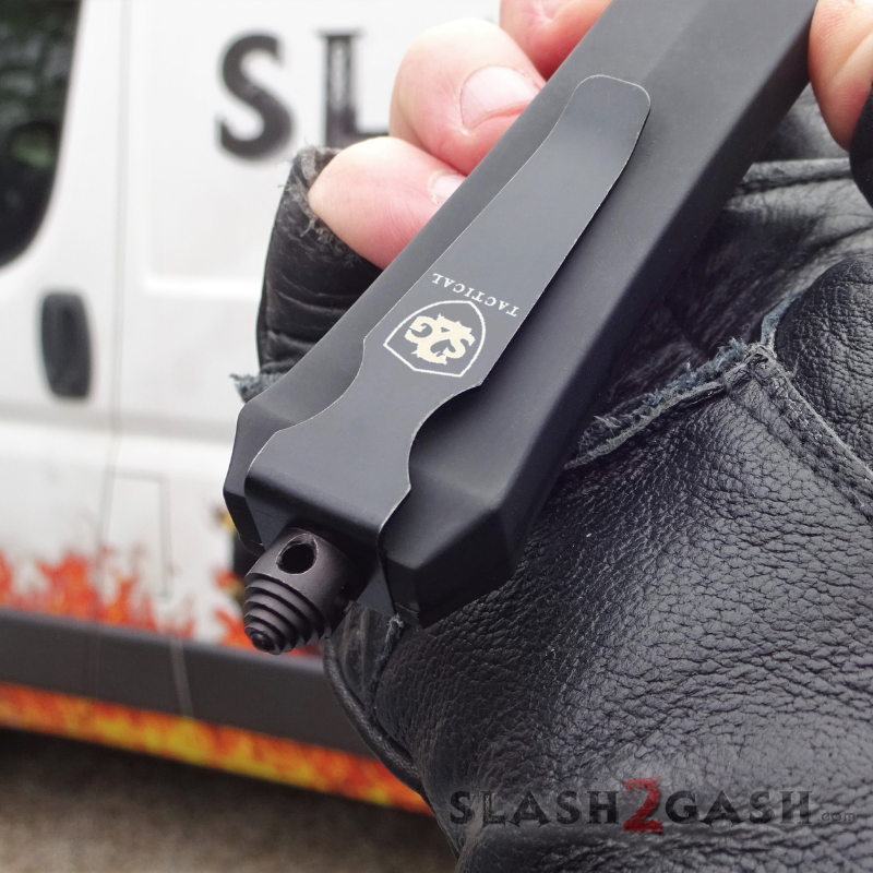 Crypt Keeper OTF Knife Automatic Switchblade - GOLD serrated Knife-OTF - Tophatter Daily Deals