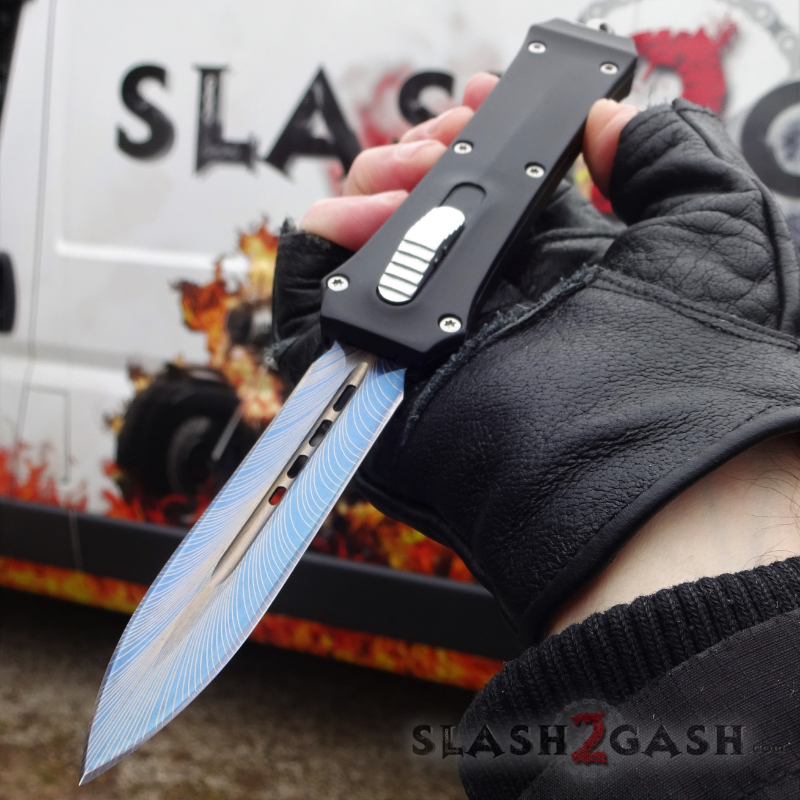 Crypt Keeper OTF Knife Automatic Switchblade - Blue Spectrum Knife-OTF - Tophatter Daily Deals