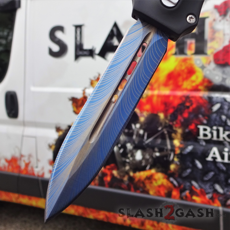 Crypt Keeper OTF Knife Automatic Switchblade - Blue Spectrum Knife-OTF - Tophatter Daily Deals