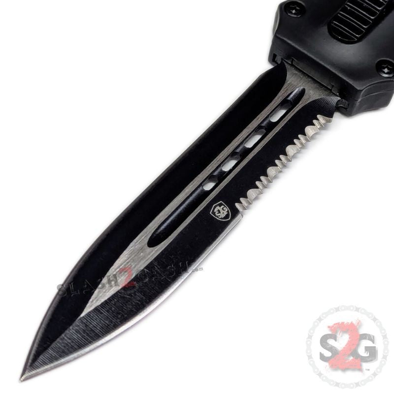S2G Tactical OTF Crypt Keeper D/A Automatic Knife - Dagger Plain Double Edge (combo blade) Knife-OTF - Tophatter Daily Deals