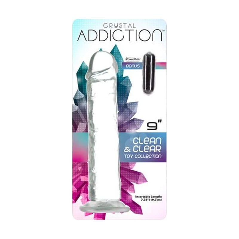 Crystal Dildo Straight 9 Inch Clear Transparent > Dildos > Large Dildos - Tophatter Daily Deals