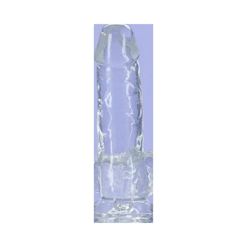 Crystal Dildo with Balls 6 Inch Clear TPE > Dildos > Realistic Dildos - Tophatter Daily Deals
