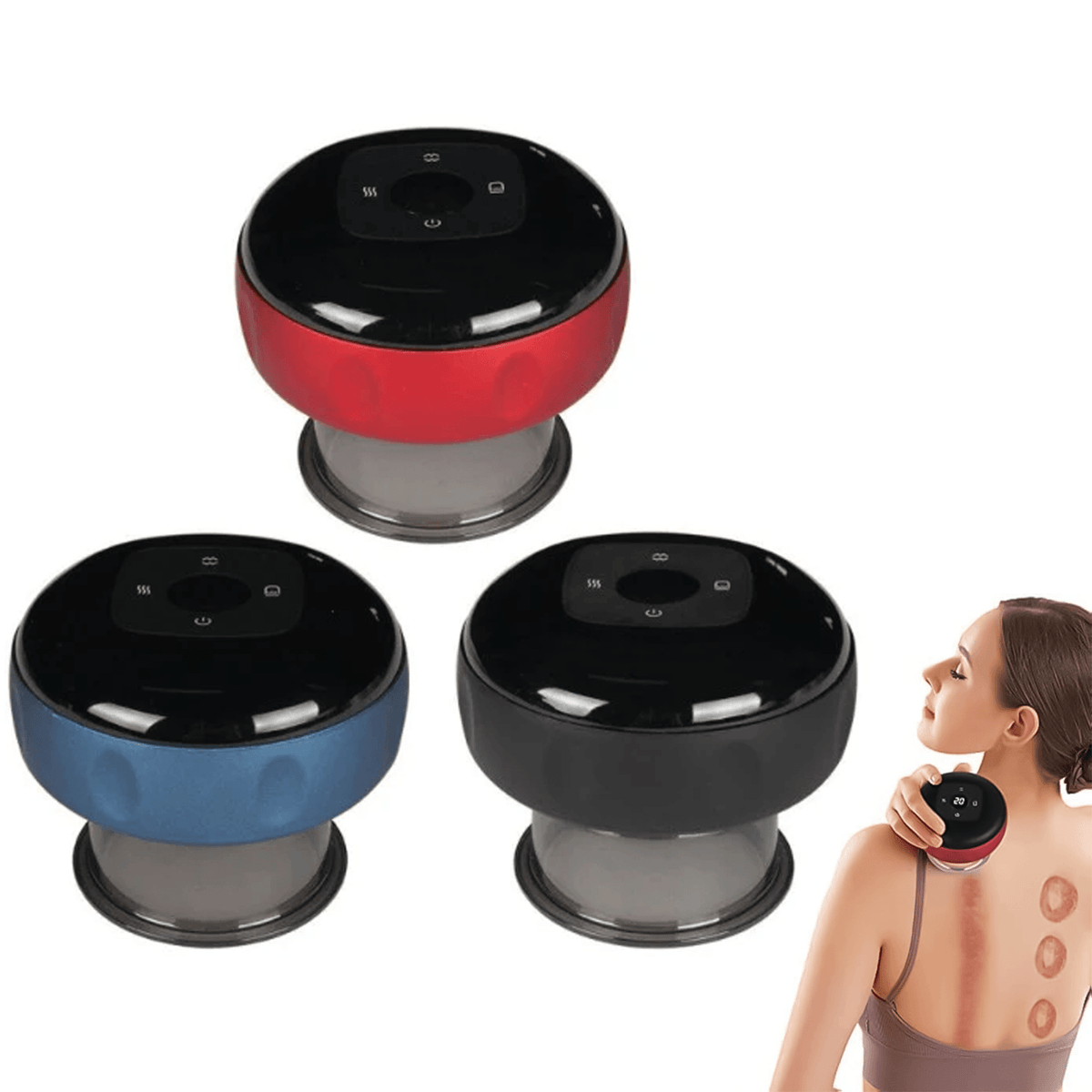 Electric Cupping Machine - Smart Cupping Device Therapy Scraping Tools for Muscle Pain Relief Personal Care - Tophatter Daily Deals