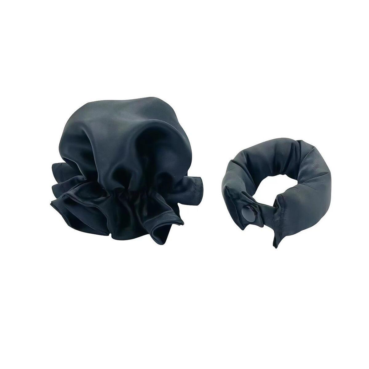 Silk Heatless Hair Curlers - Curler Satin Rollers Set Heatless Hair Sleep-friendly Heatless Curling Hood Safe Black Hair Care - Tophatter Daily Deals