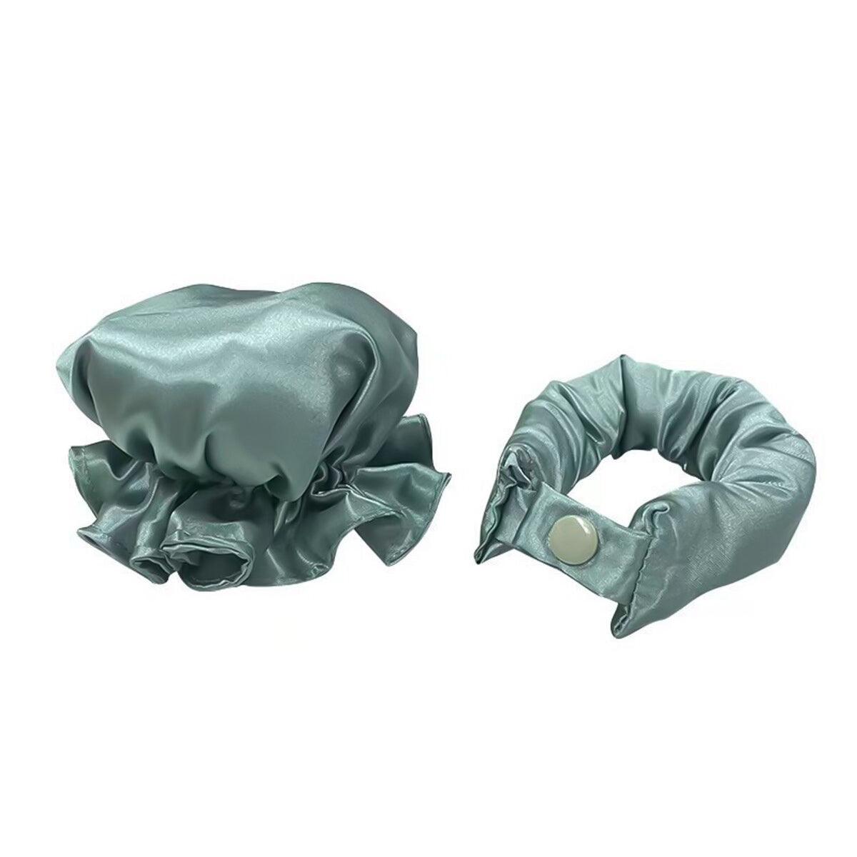 Silk Heatless Hair Curlers - Curler Satin Rollers Set Heatless Hair Sleep-friendly Heatless Curling Hood Safe Green Hair Care - Tophatter Daily Deals
