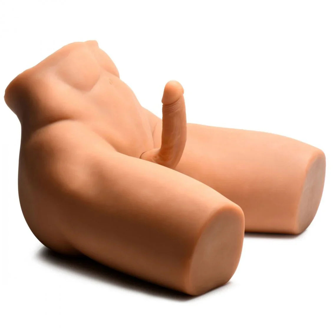 Jock Poseable Torso with Thrusting Dildo Medium Skin Tone 7 Inch Silicone Thrusting and Vibrating Male Torso > Sex Toys > Sex Dolls > Premium - Tophatter Daily Deals