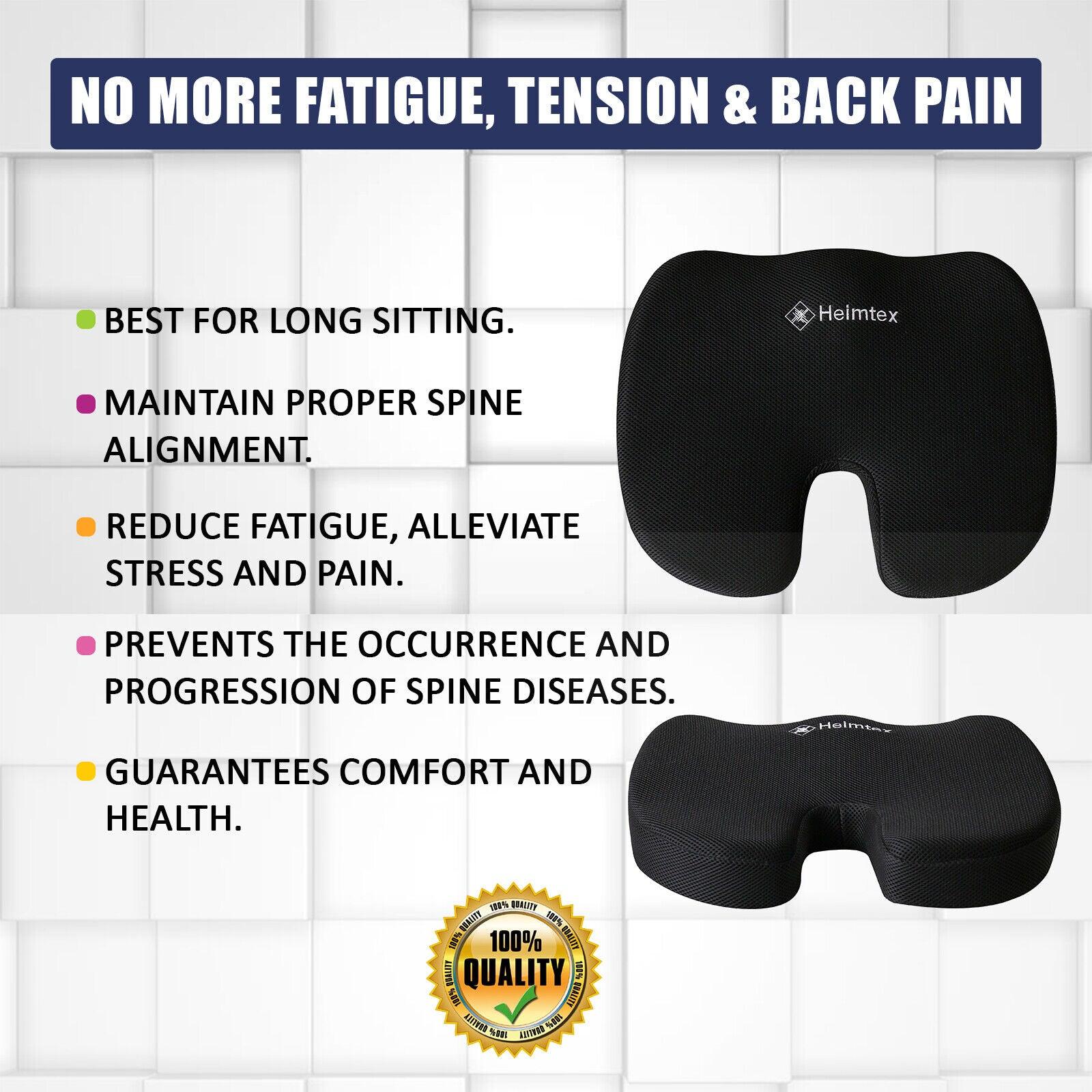 Comfort Chair Cushions - Seat Pillow Back Pain Relief Memory Foam Office Chair Chair & Sofa Cushions - Tophatter Daily Deals