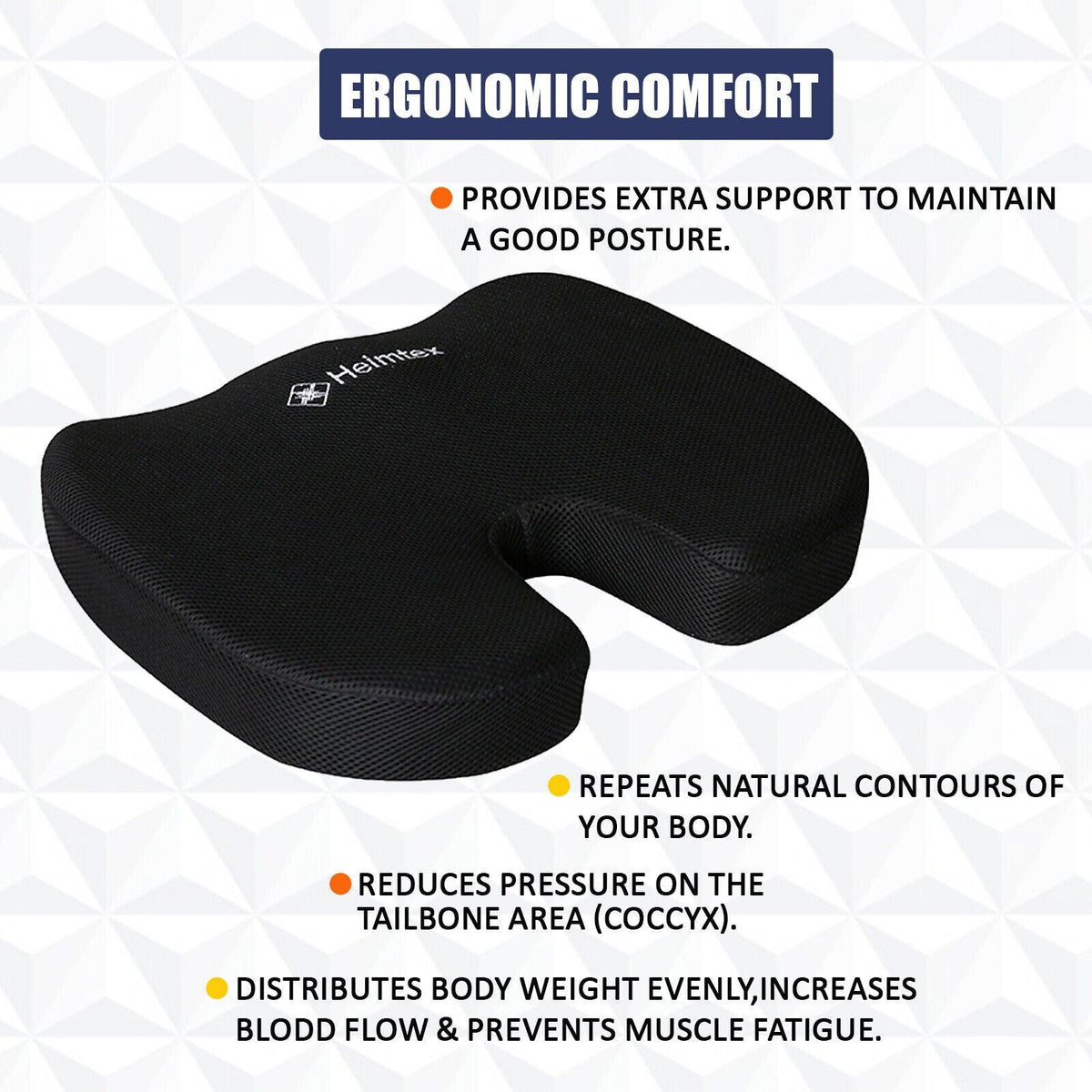 Comfort Chair Cushions - Seat Pillow Back Pain Relief Memory Foam Office Chair Chair & Sofa Cushions - Tophatter Daily Deals