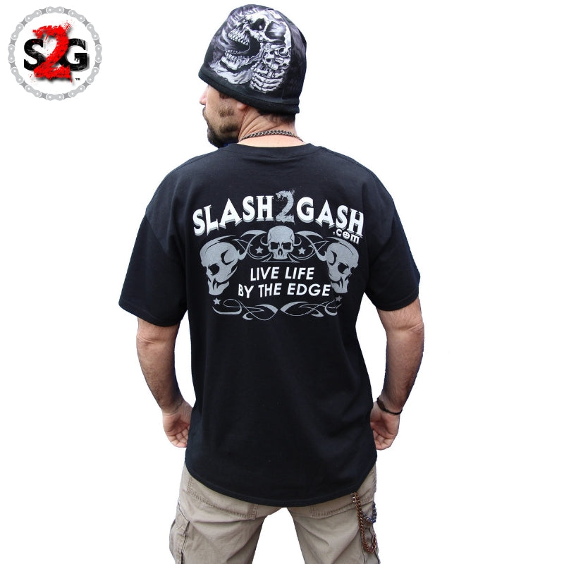 Hot Leathers Shredder Skull JUMBO Print Shirt Custom Slash2Gash Mens Short Sleeve - Tophatter Daily Deals