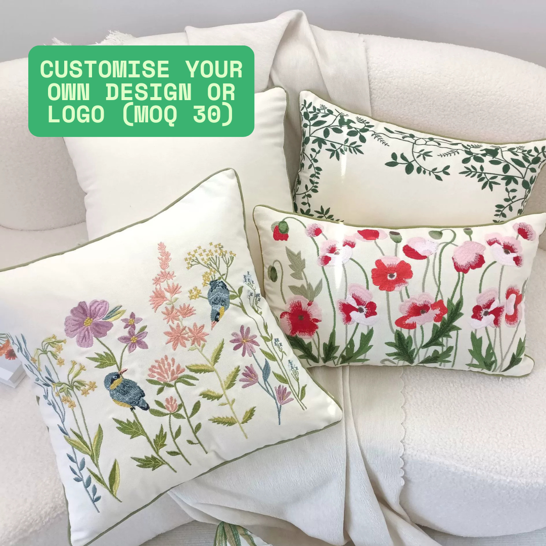 Custom Embroidery Cushion Covers - Tophatter Daily Deals