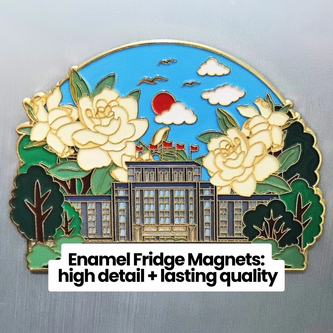 Custom Enamel Metal Fridge Magnet - Tophatter Daily Deals