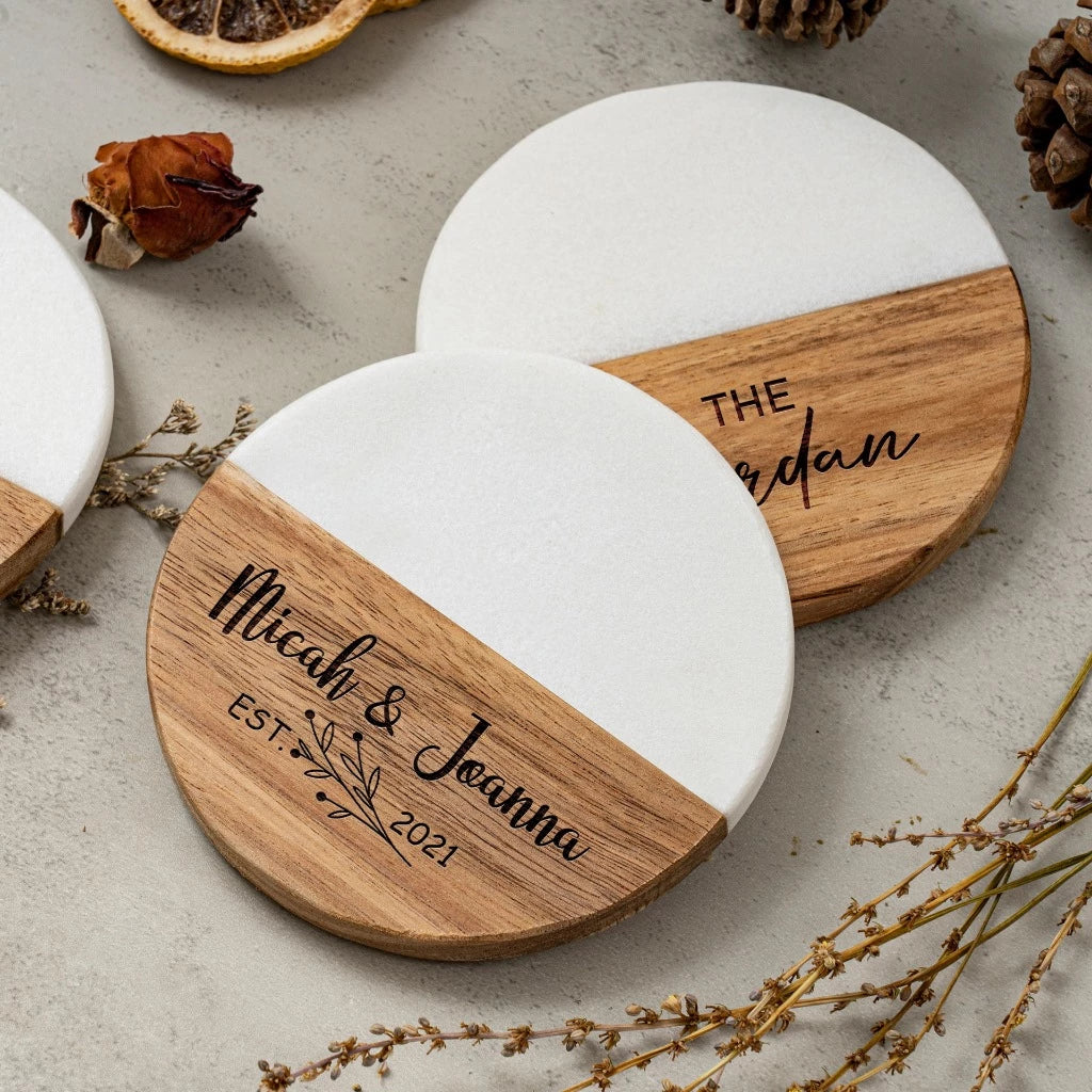 Custom Marble Coaster - Tophatter Daily Deals