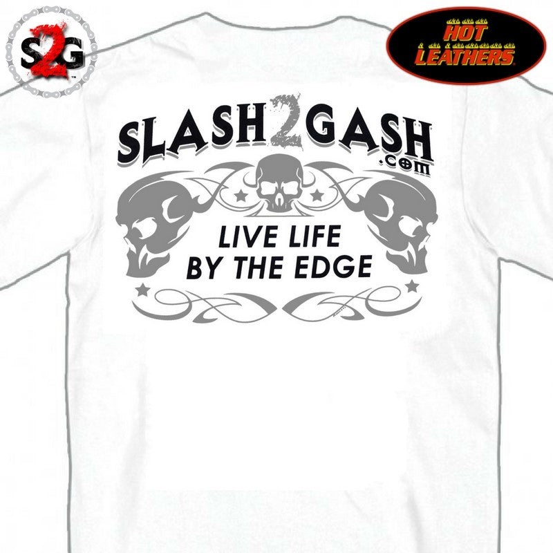 Hot Leathers Stovepipe Shotguns JUMBO Print Skeleton Biker T-Shirt S2G Mens Short Sleeve - Tophatter Daily Deals