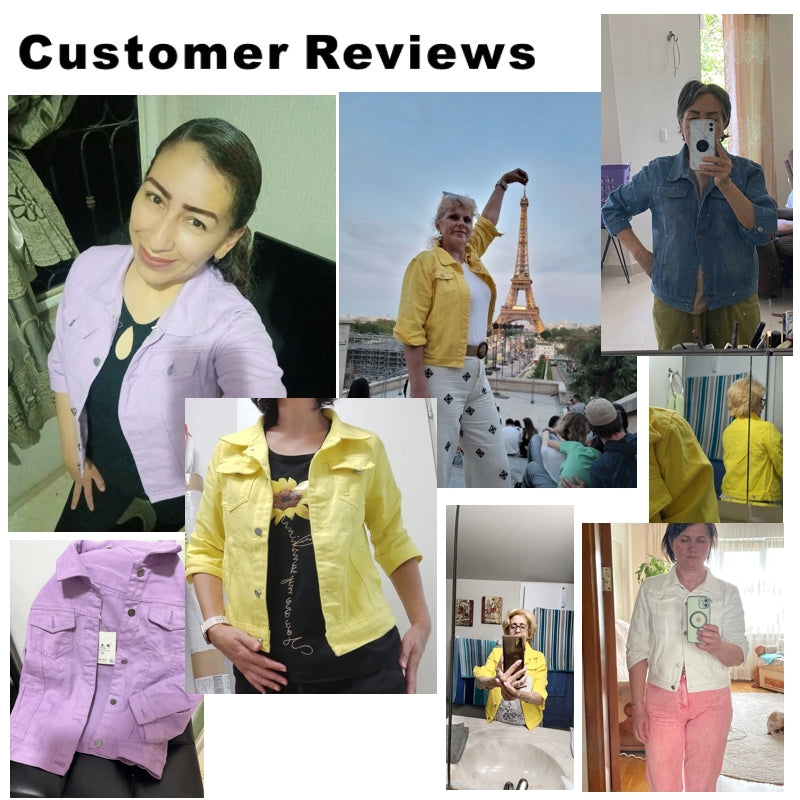 Women Colorful Denim Jacket Coats & Jackets - Tophatter Daily Deals