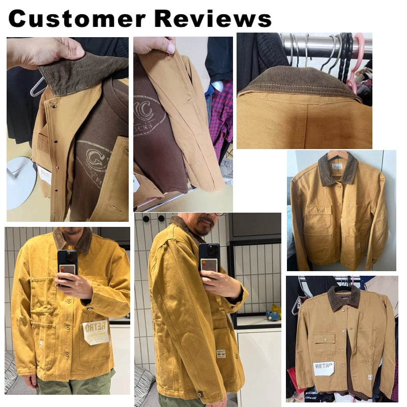 Canvas Jacket Multi Pocket Khaki Lapel Thin Coat Men Jackets - Tophatter Daily Deals
