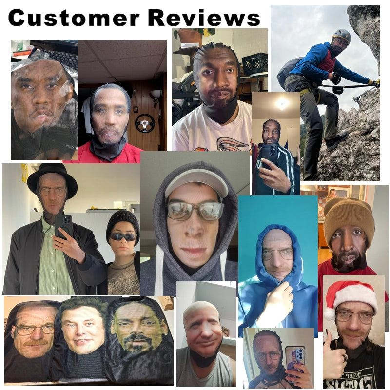 3D Printing Elastic Full Face Mask For Cosplay Headgear Motorcycle Face Mask - Tophatter Daily Deals