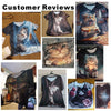 Women V-neck Tops Printed Cat T-shirt Tee - Tophatter Daily Deals