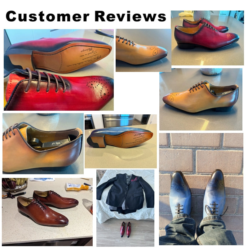Genuine Calf Leather Men Dress Shoes Men Shoes - Tophatter Daily Deals