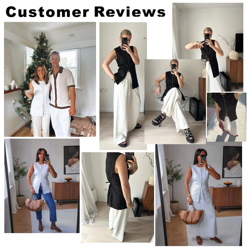 Women Elegant Single-breasted Long Vest Blouses - Tophatter Daily Deals