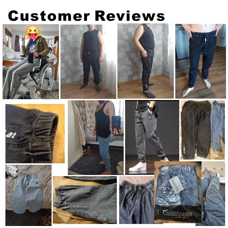 Men Baggy Harem Jean Trousers Pants - Tophatter Daily Deals