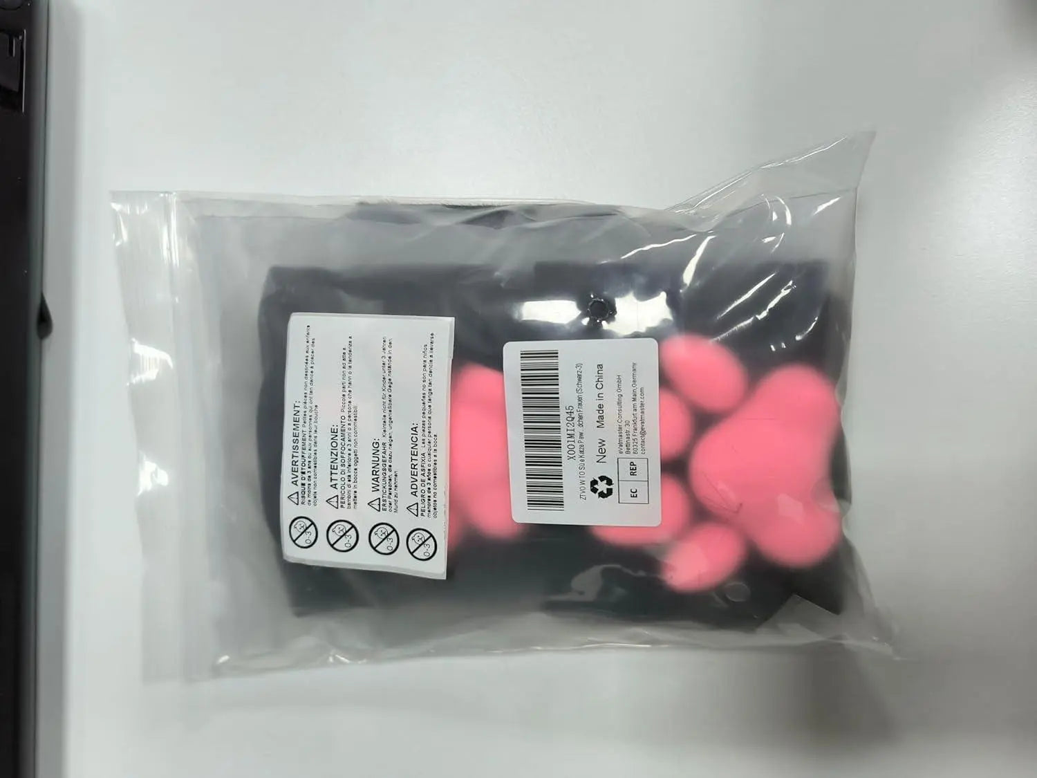 Cute Cat Paw Thigh-High Cosplay Socks with Pink 3D Kitten Claw Fingerless Gloves for Girls and Women. - Tophatter Daily Deals