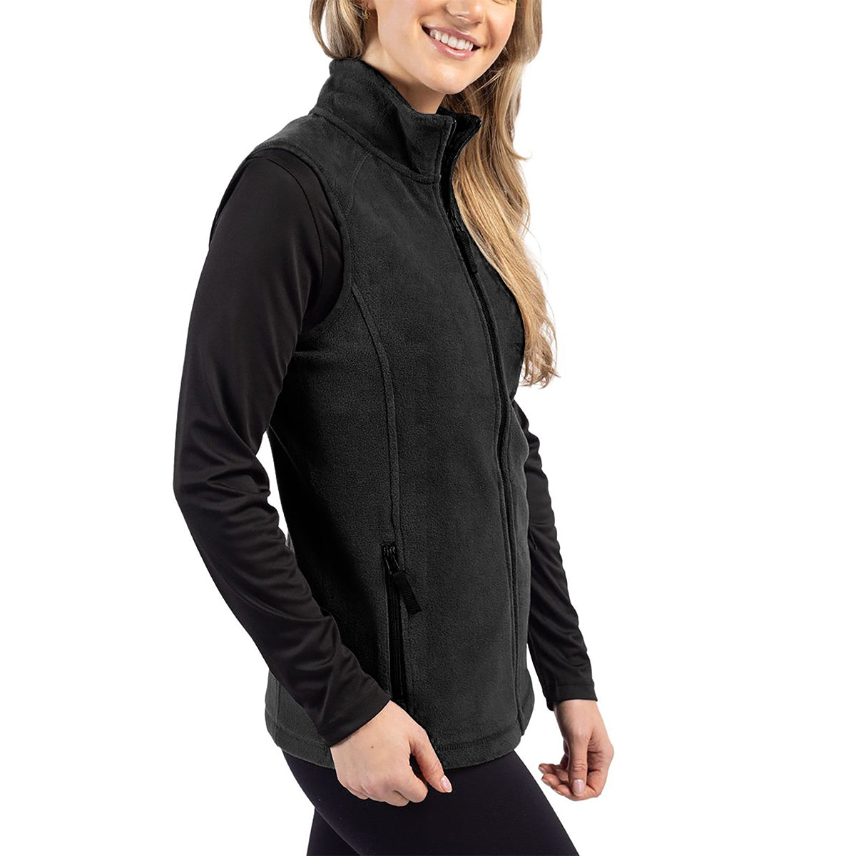 Cutter & Buck Clique Summit Performance Fleece Full Zip Women's Vest Vests - Tophatter Daily Deals