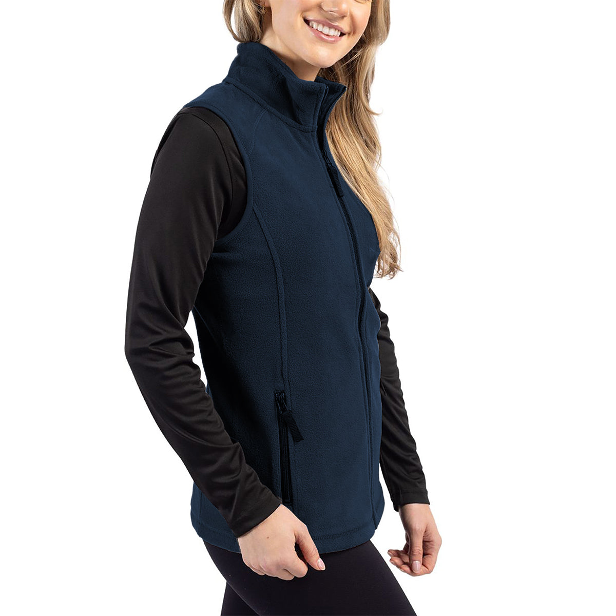 Cutter & Buck Clique Summit Performance Fleece Full Zip Women's Vest Vests - Tophatter Daily Deals