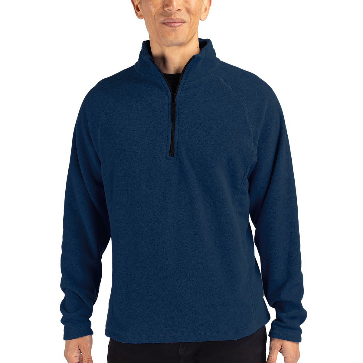Cutter & Buck Clique Summit Performance Fleece Half Zip Men's Pullover Jacket Navy Half Zip & Quarter Zip - Tophatter Daily Deals