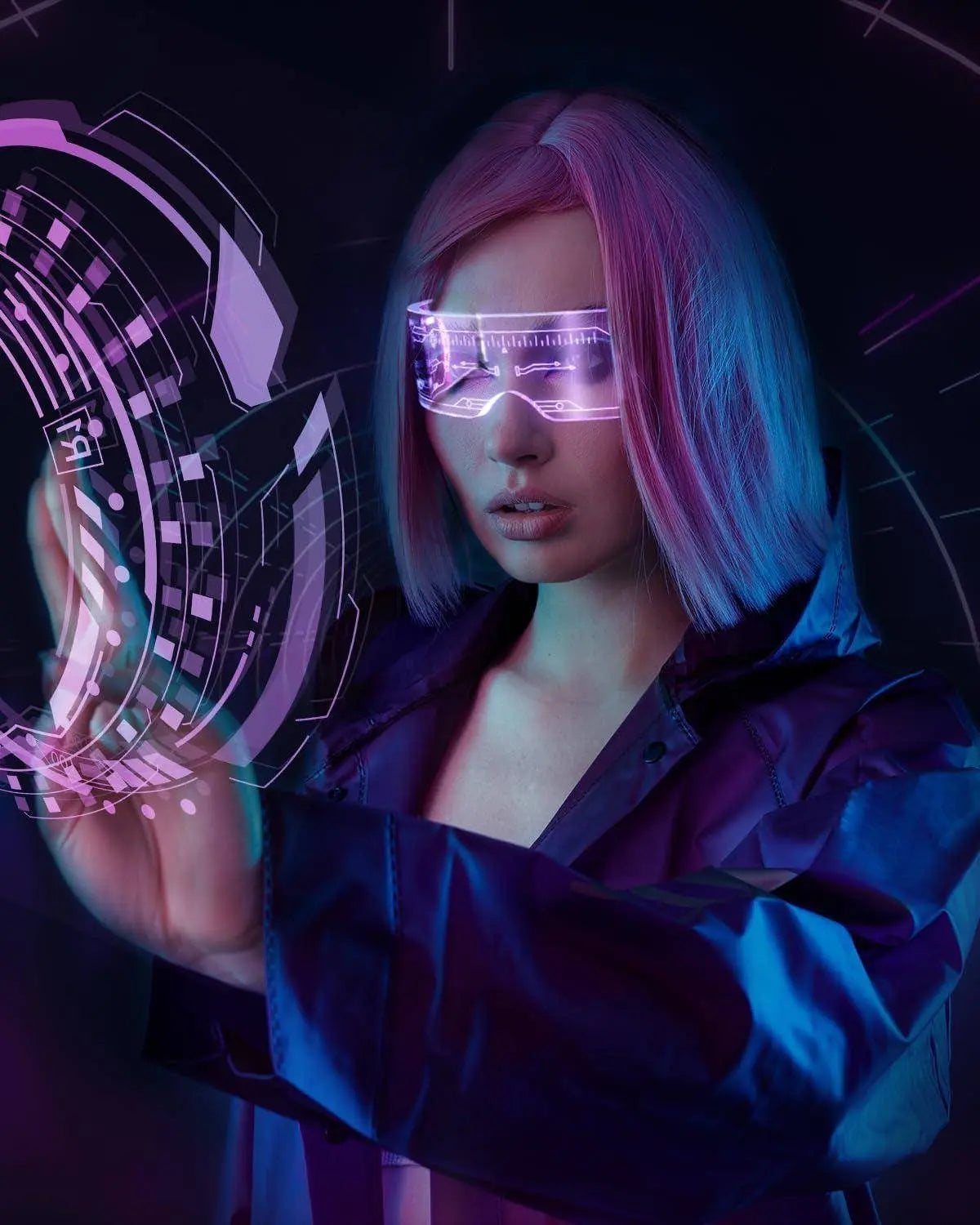 Cyberpunk LED Glasses Party Glow Visor LED Glasses - Tophatter Daily Deals
