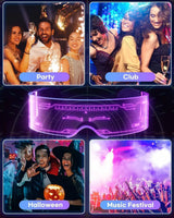 Cyberpunk LED Glasses Party Glow Visor LED Glasses - Tophatter Daily Deals