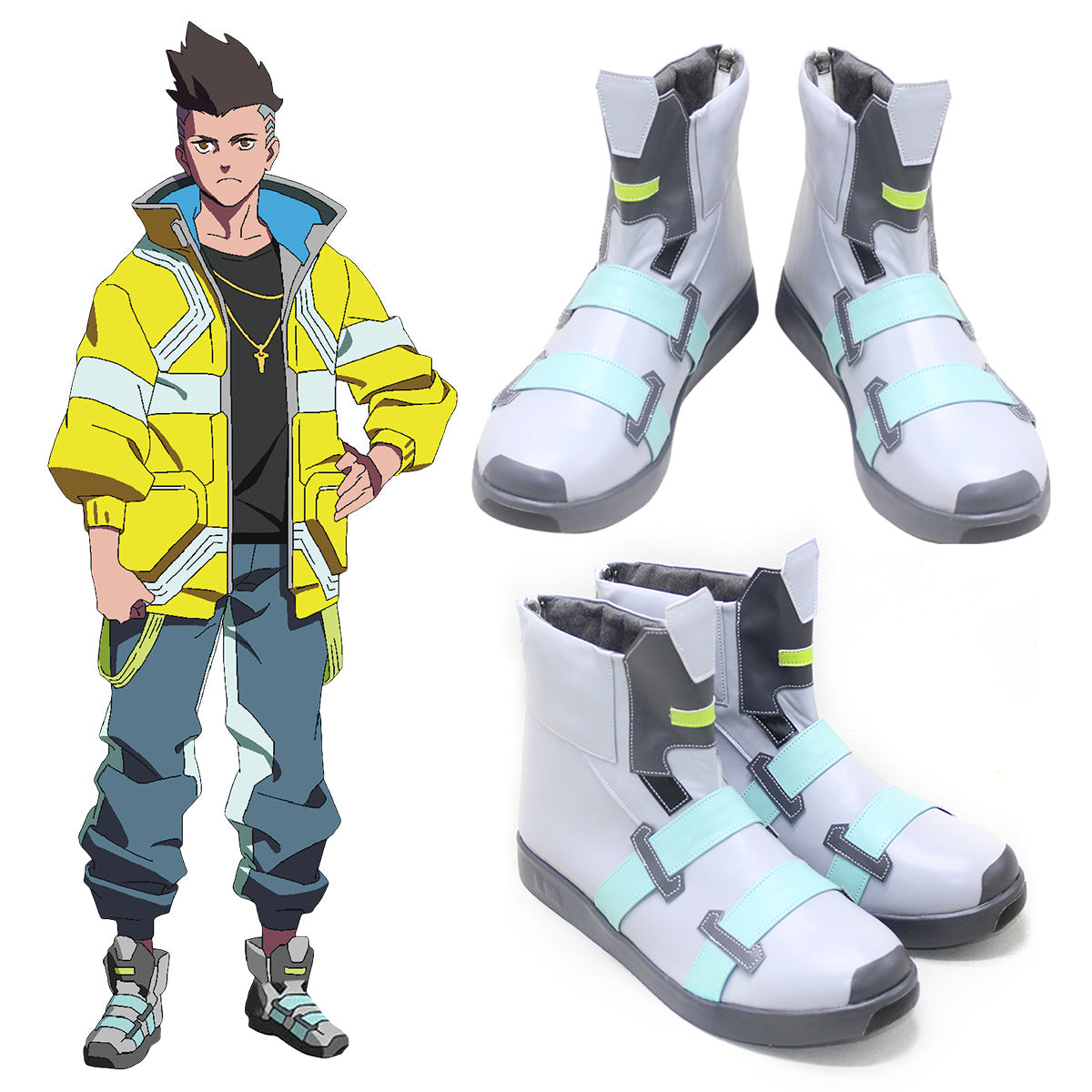 Cyberpunk Edge Runners Edgerunner David Grey Cosplay Shoes Shoes/Boots - Tophatter Daily Deals