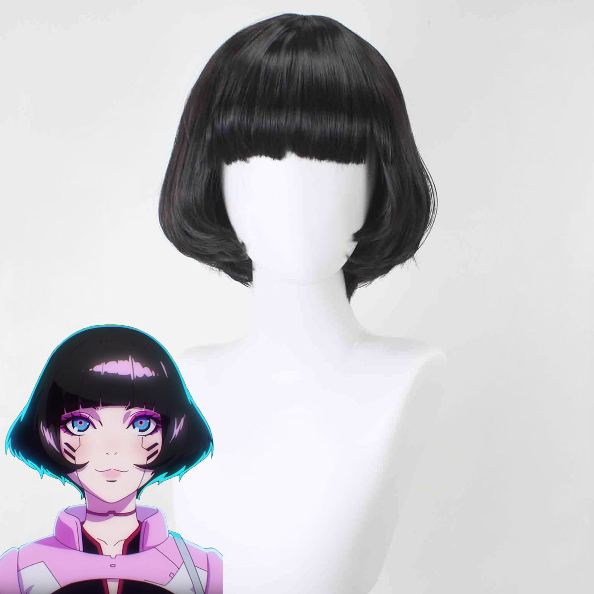 Cyberpunk: Edgerunners Ending Theme Let You Down Sasha Yakovleva Black Cosplay Wig Wig - Tophatter Daily Deals