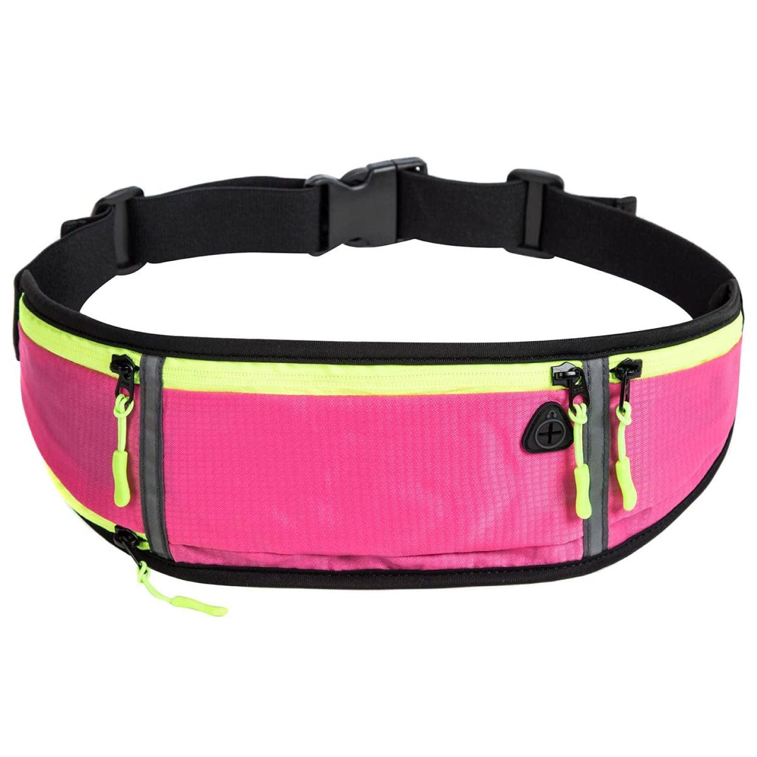 Waist Bum Bag - Jogging Running Cycling Gym Bum Bag Travel Waist Belt Pouch Sports Phone Holder Running Gym Cycling Adjustable Waist Bum Bag Belt Pink Cycling - Tophatter Daily Deals