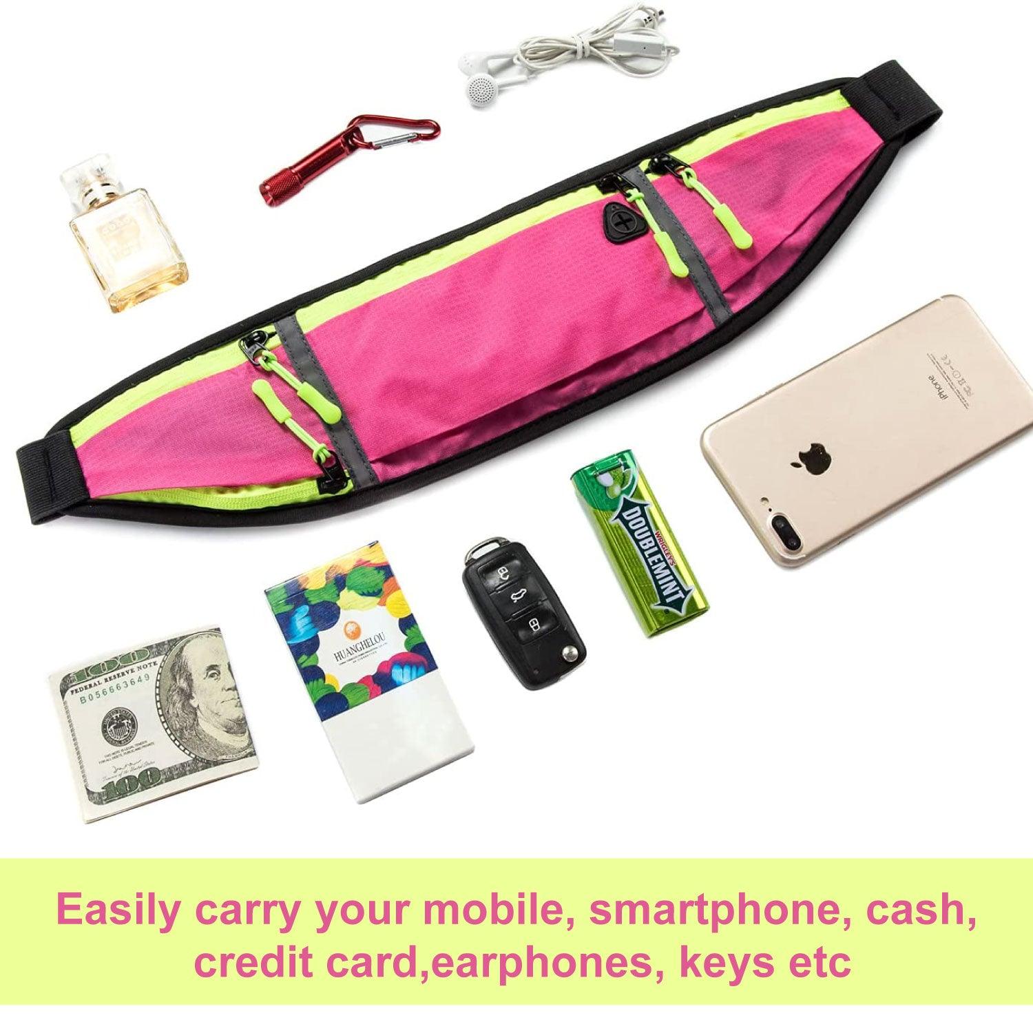 Waist Bum Bag - Jogging Running Cycling Gym Bum Bag Travel Waist Belt Pouch Sports Phone Holder Running Gym Cycling Adjustable Waist Bum Bag Belt Cycling - Tophatter Daily Deals