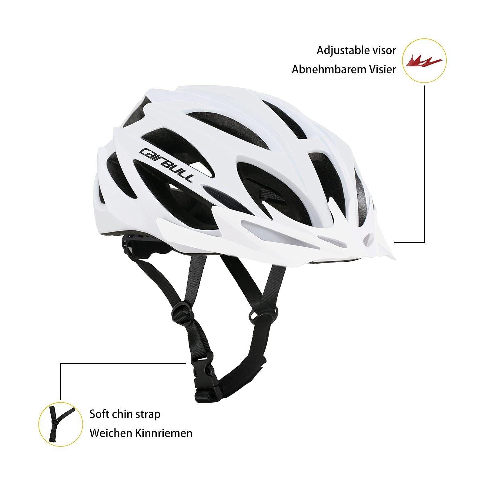Safest Helmet Bicycle - Cycling Helmet Cap Visor MTB Road Bicycle Mountain Bike Adjustable Sport Safety Cycling - Tophatter Daily Deals
