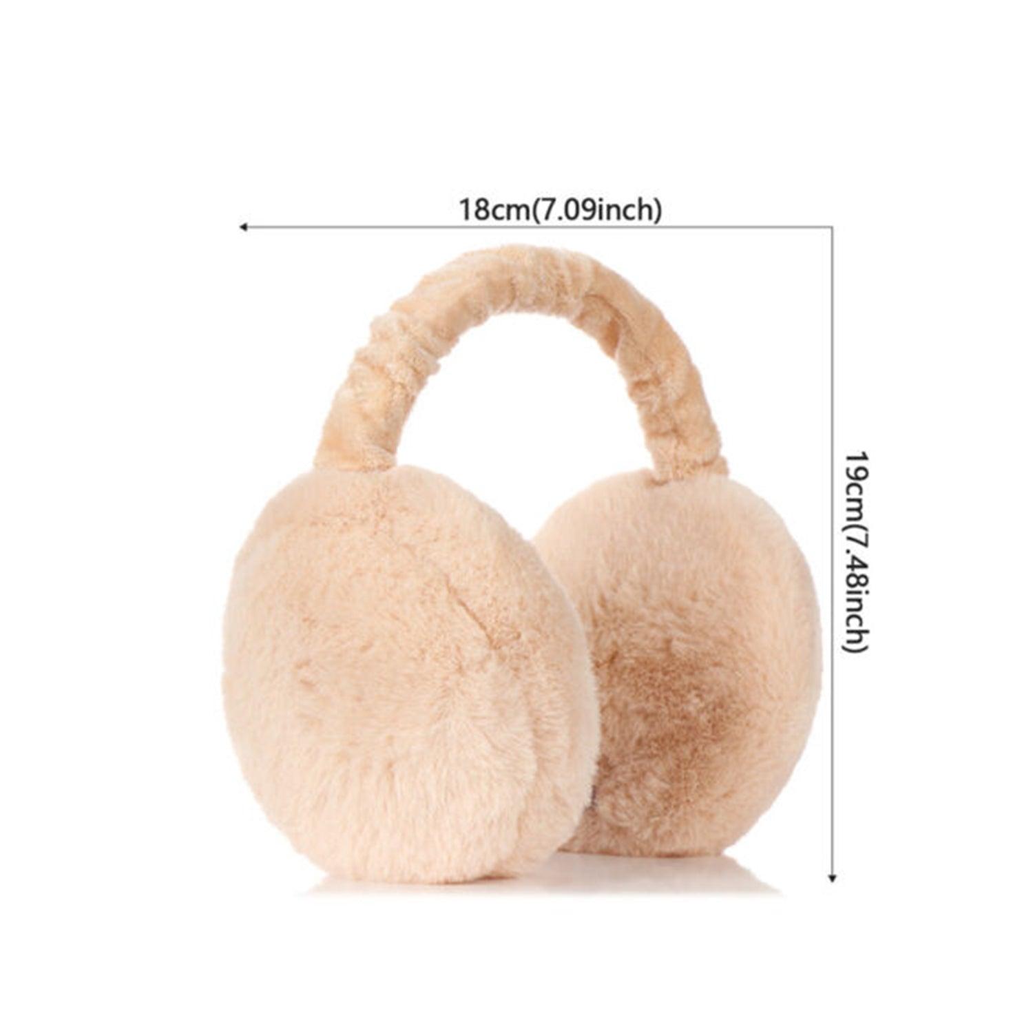 Ear Muffs for Ladies - Cute Hat Scarf Gloves 3 In 1 Set Bear Ear Fleece Winter Warm Hooded Earflap Girl Apparel & Accessories - Tophatter Daily Deals