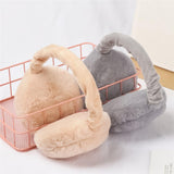 Ear Muffs for Ladies - Cute Hat Scarf Gloves 3 In 1 Set Bear Ear Fleece Winter Warm Hooded Earflap Girl Apparel & Accessories - Tophatter Daily Deals