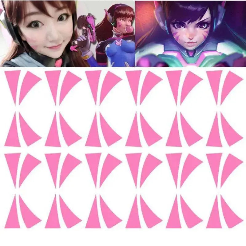 D.va Tattoo for dva Cosplay Costume Transfer Tattoos Props Tattoo Sticker Waterproof Tatoo Women Body Art - Tophatter Daily Deals