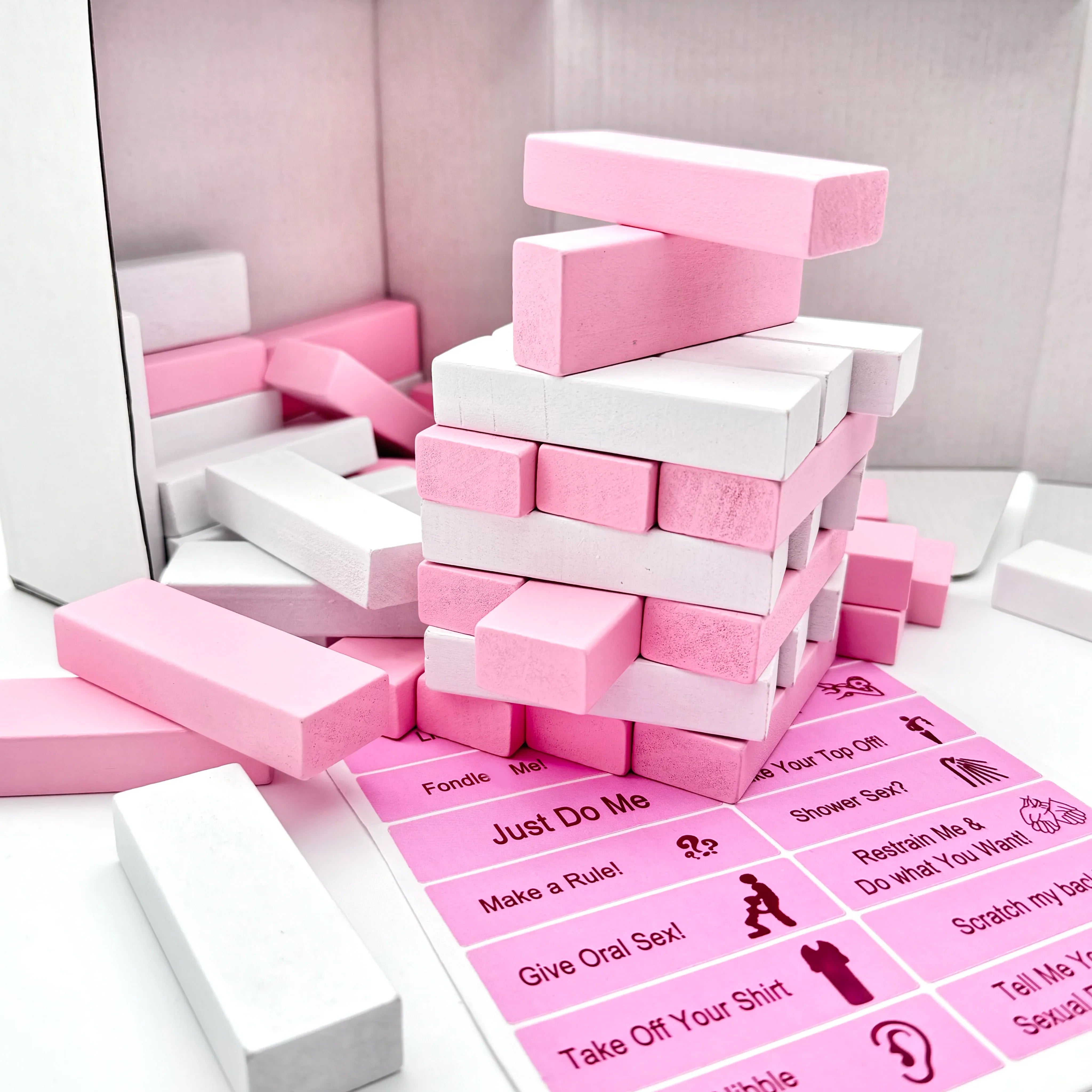 Naughty Tower Blocks (pink&white) - Tophatter Daily Deals
