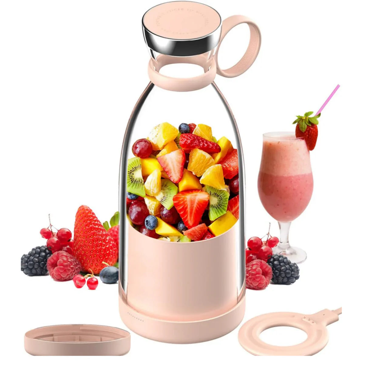 Mini Juicer Pink - Tophatter Daily Deals