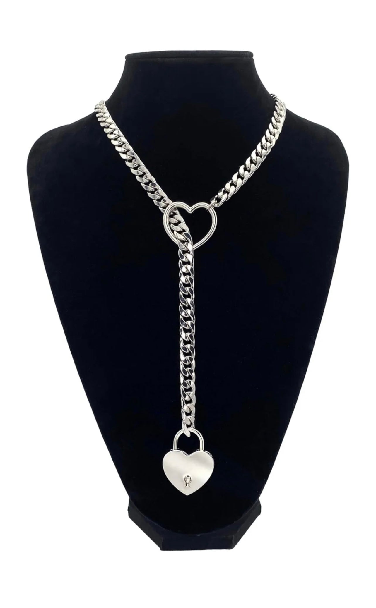 Lock & Key Slip Chain Silver - Tophatter Daily Deals