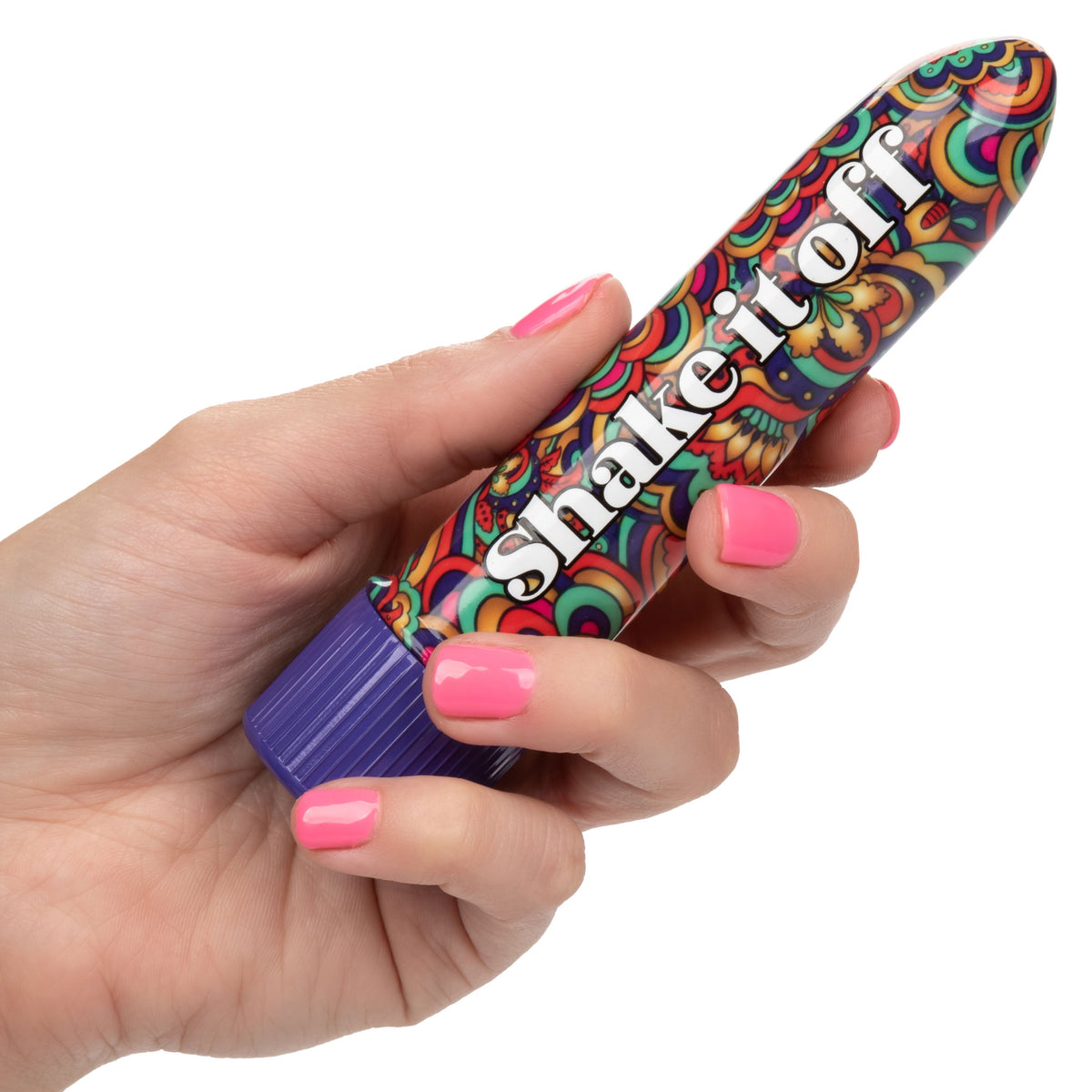 Naughty Bits Shake It Off Powerful Mini Vibrator 4.25 Inch Waterproof Colorful Design > Vibrators > Standard Vibrators - Tophatter Daily Deals
